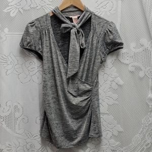 Candies deep v wrap shirt